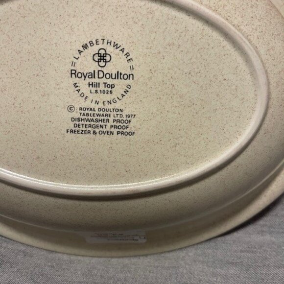 Royal Doulton Lambethware Hill Top Oval Serving Platter England 13"L X 10"W MINT - Picture 8 of 8